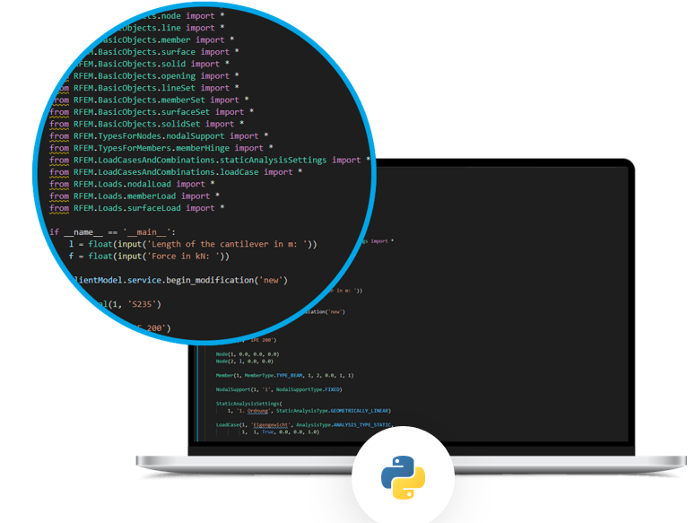 Webservice und API in RFEM 6 / RSTAB 9 und Scripting mit Python