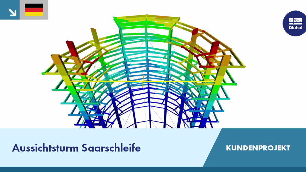 Der moderne Aussichtsturm überblickt die natürliche Landschaft der Saarschleife.