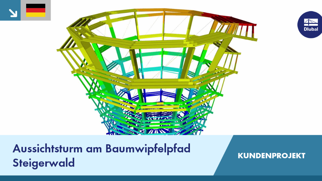Aussichtsturm am Baumwipfelpfad im Steigerwald, umgeben von Waldlandschaft.