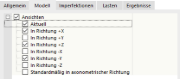 Modellansichten auswählen