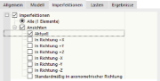 Ansicht für Imperfektionsfälle festlegen