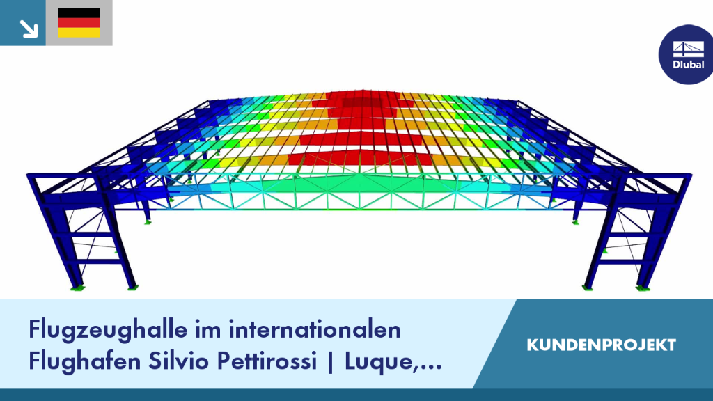 Flugzeughalle am internationalen Flughafen Silvio Petirossi in Luque, Paraguay. Kundenprojekt.