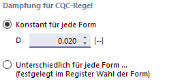 Dämpfung für CQC-Regel festlegen