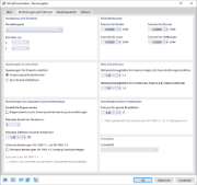 Dialog 'Neues Modell - Basisangaben', Register 'Einstellungen und Optionen'