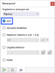 Zurücksetzen der Auswahl im Steuerpanel