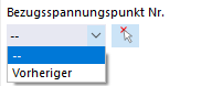 Bezugsspannungspunkt auswählen