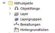 Hilfsobjekte im Navigator