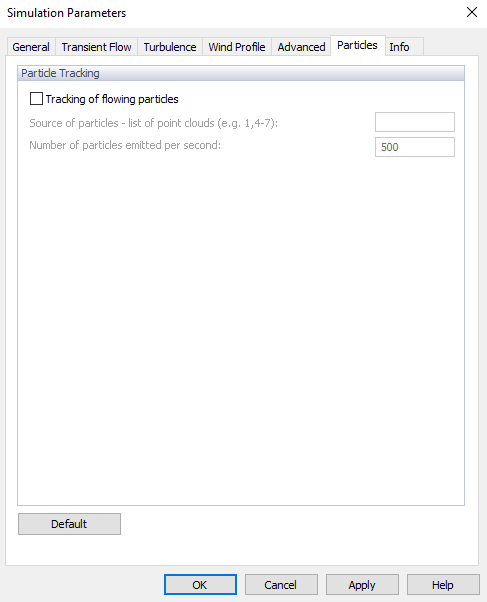 Simulationsparameter, Partikel