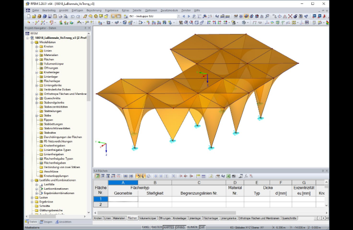 3D-Modell des Bambusstalaktiten (© Ergodomus Timber Engineering)