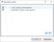 Material in Dialog auswählen