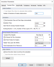 Simulationsparameter, Ergebnisse speichern