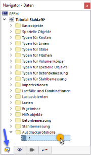 Öffnen des Ausdruckprotokolls