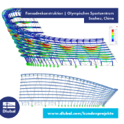 Fassadenkonstruktion | Olympisches Sportzentrum Suzhou, China