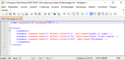 XML-Skript der Eingabemaske