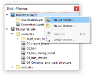 Neues Skript anlegen