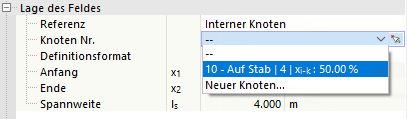 Feld mit Referenz auf internen Knoten definieren
