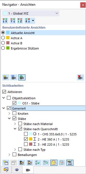 Navigator - Ansichten