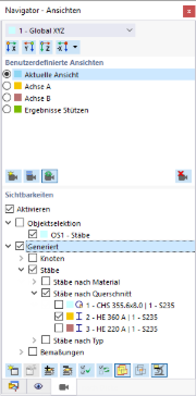 Navigator - Ansichten