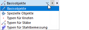 Unterkategorie für Kategorie 'Struktur' auswählen