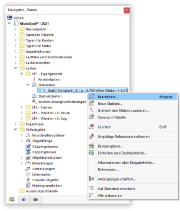 Kontextmenü einer Stablast