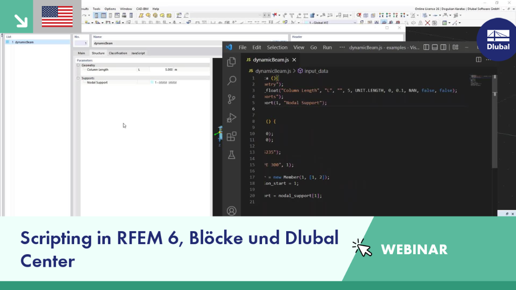 Exploring scripting features and modular design blocks in engineering webinar RFEM 6.