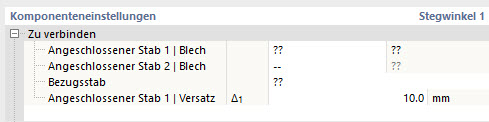 Zuordnung der Stäbe