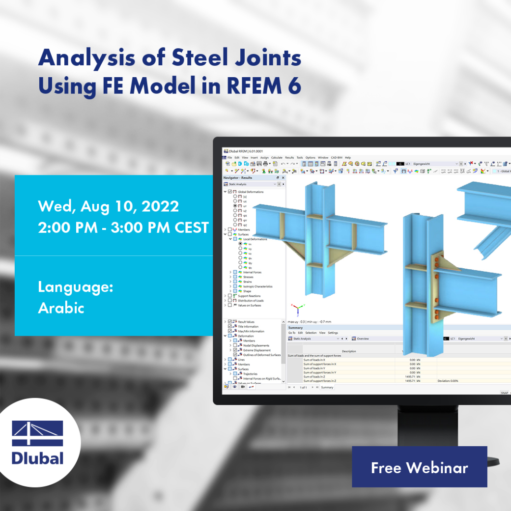 Analyse von Stahlanschlüssen \n mit FE-Modell in RFEM 6
