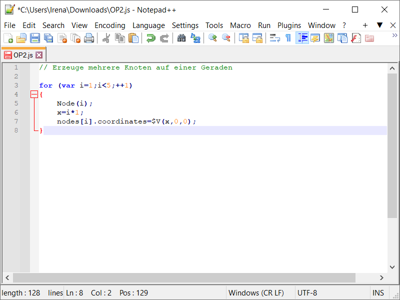 Skript Editor