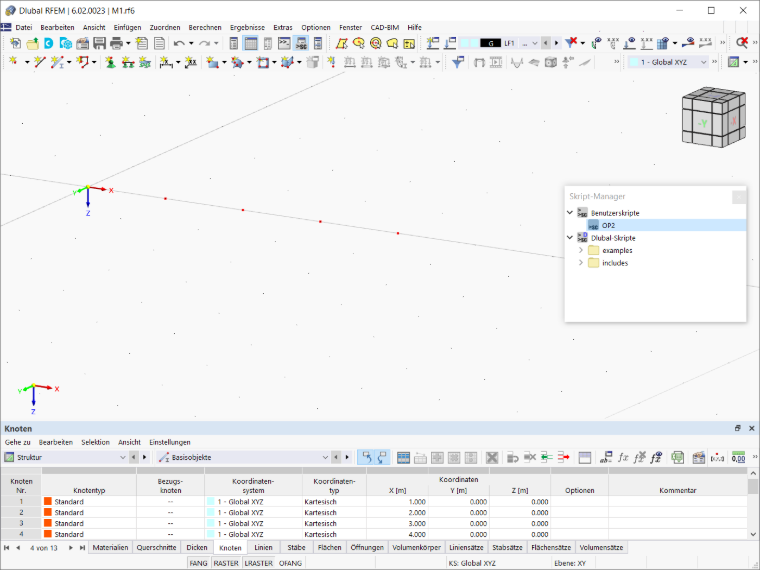 Die Elemente im Arbeitsfenster von RFEM 6