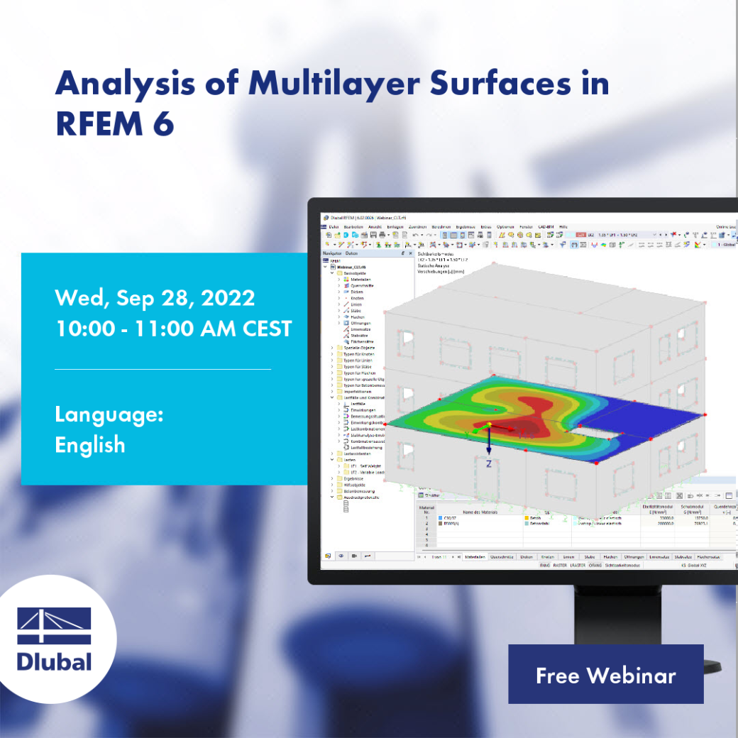 Untersuchung mehrschichtiger Flächen in RFEM 6