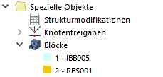 Spezielle Objekte im Navigator