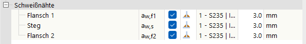 Definieren von Schweißnähten
