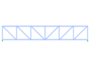 Modell ID 429 | FT001-a | Pratt-Fachwerk | Schwerkraftlasten