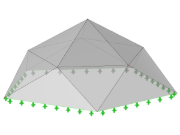 Modell-ID 1326 | 034-FPC022-b (Mehr allgemeine Variante zu 034-FPC022-a) | Pyramidenförmige Faltwerksysteme. Gefaltete Dreiecksflächen. Fünfeckiger Grundriss
