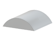 Gekrümmter Strukturvolumenkörper auf Basis einer Bogenrepräsentation, der das architektonische Gestaltungspotenzial veranschaulicht.