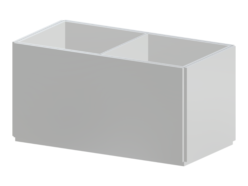 Parametrisch entworfenes Betonbecken mit Flächen, die die detaillierte Konstruktion und Strukturplanung zeigen.