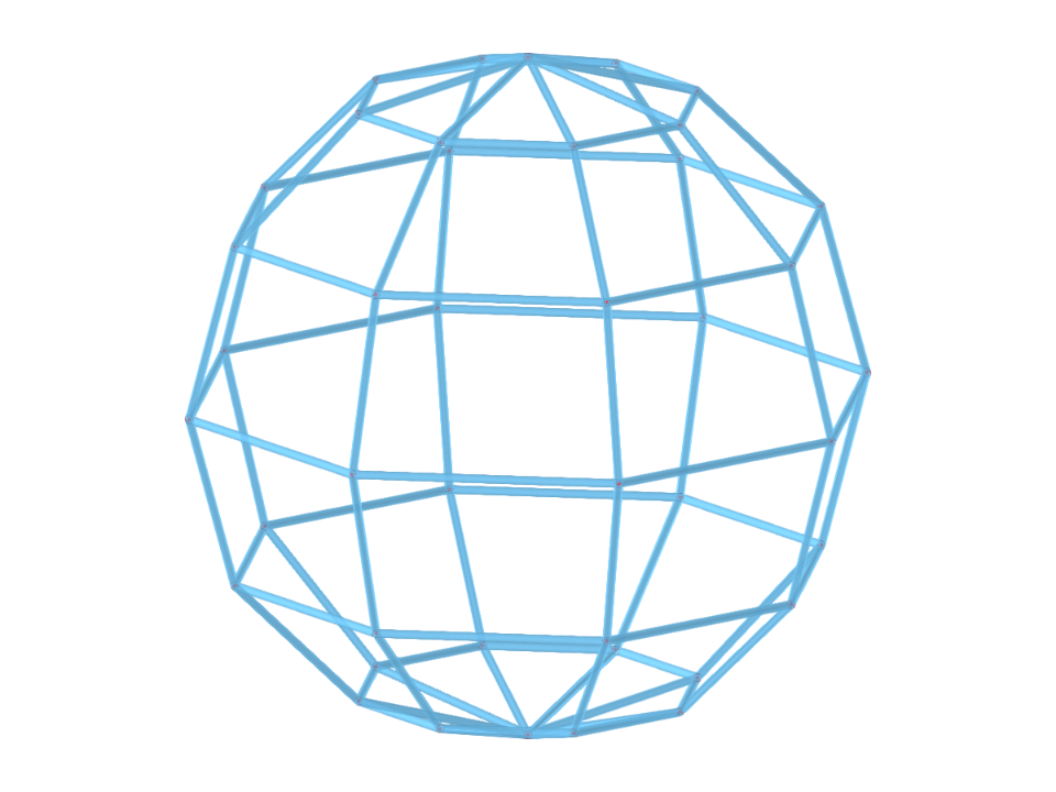 Modell-ID 2864 | SPH001 | Kugel | Polygonale Meridiane und Parallelen