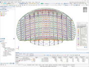 Dachkonstruktion aus Stahl | Modell des Velodromprojekts in RFEM 6 (© Metalúrgica Vera SLR)