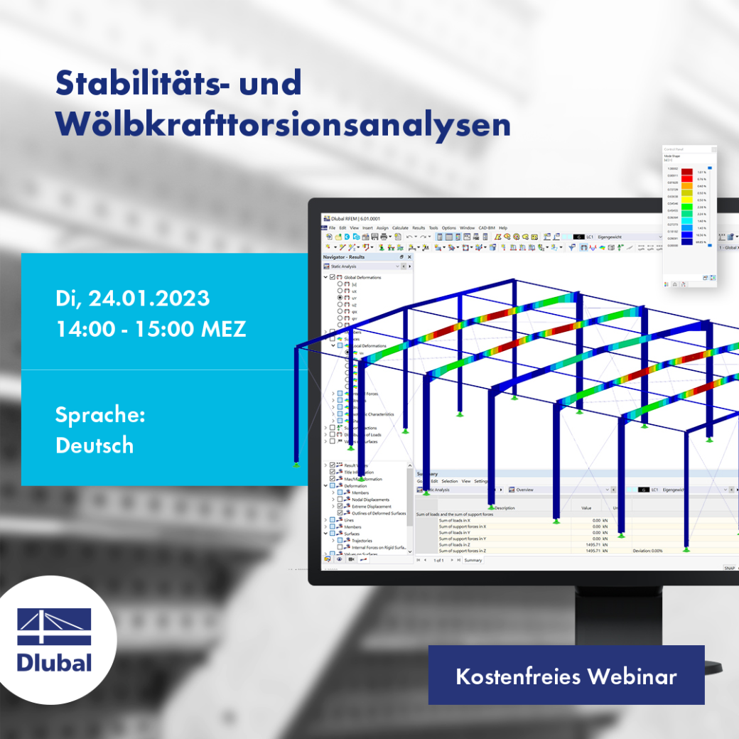 Stabilitäts- und Wölbkrafttorsionsanalysen