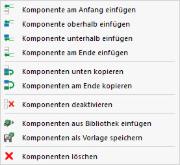 Kontextmenü Komponenten
