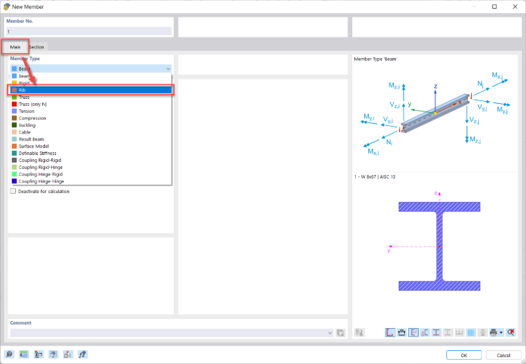 FAQ 005355 | Wie kann ich ein Rippenelement-Modell in RFEM 6 erstellen?