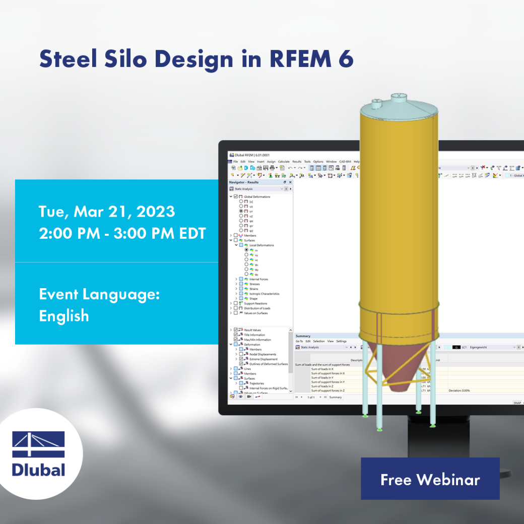 Bemessung eines Stahlsilos in RFEM 6