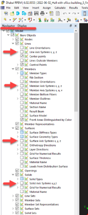 FAQ 005361 | Wo kann ich in RFEM 6 die lokalen Achsensysteme anzeigen bzw. anpassen?