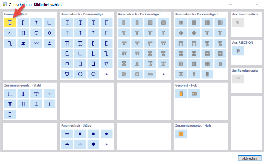 I-Profile öffnen