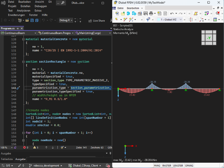 Webservice & API C# - Ergebnisse
