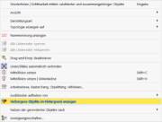 Verborgene Objekte im Hintergrund anzeigen