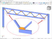 Stahlanschluss im Arbeitsfenster von RFEM 6