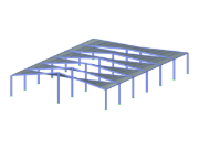 Modell 004037 | FRT001 | Zweischiffige Halle mit Oberlichtern