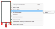 Linie über Kontextmenü teilen