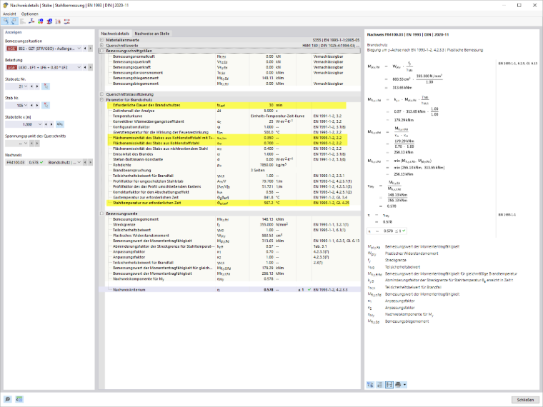 KB 001840 | Brandschutznachweise für Stahlbauteile mit Feuerverzinkung in RFEM 6 / RSTAB 9